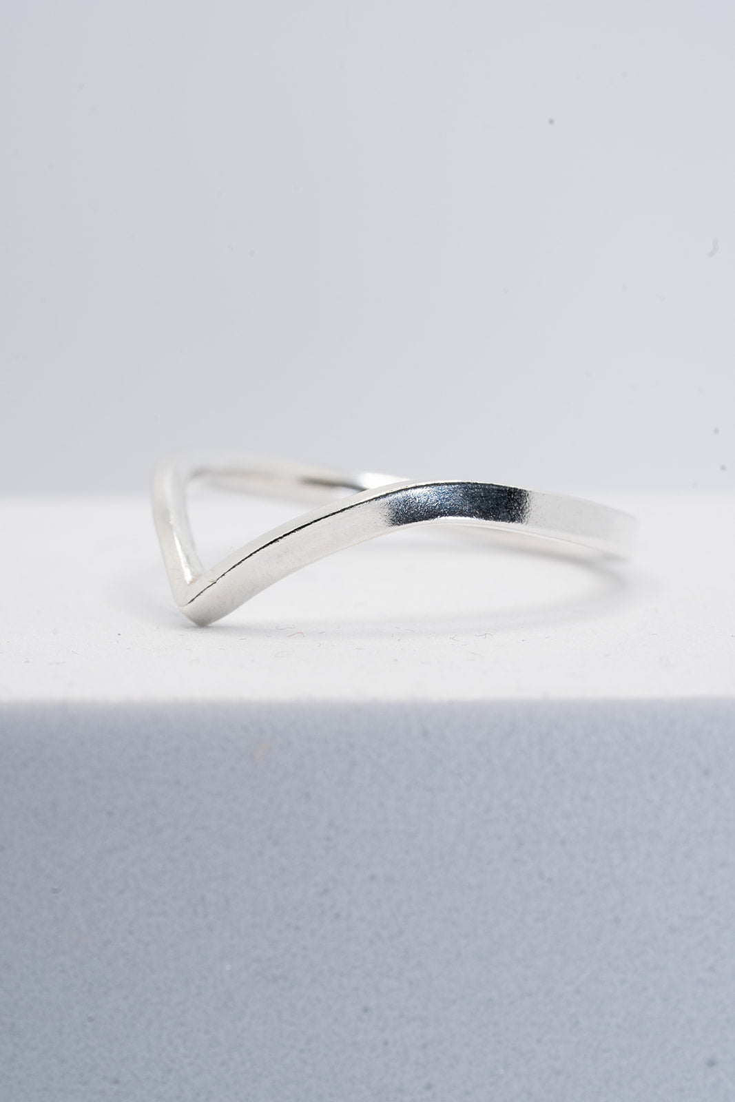 Large sized wishbone wedding ring size W