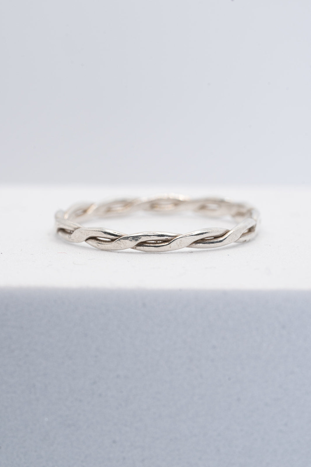 Sterling silver twisted wire stacking ring