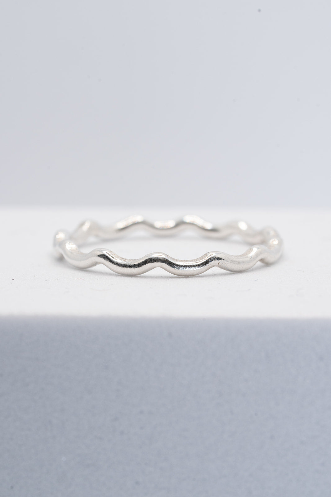 Sterling silver wave stacking ring