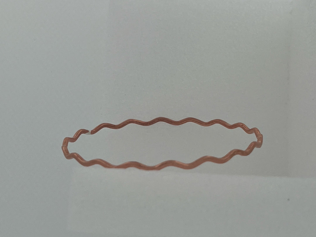 Copper wave bangle